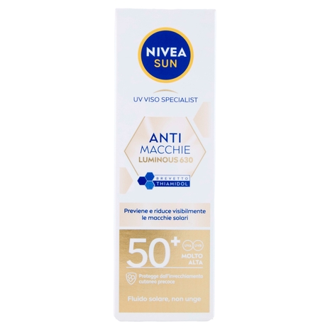 Nivea Sun Anti Macchie Lumionous630 Fluido Solare FP 50+ Molto Alta 40 ml